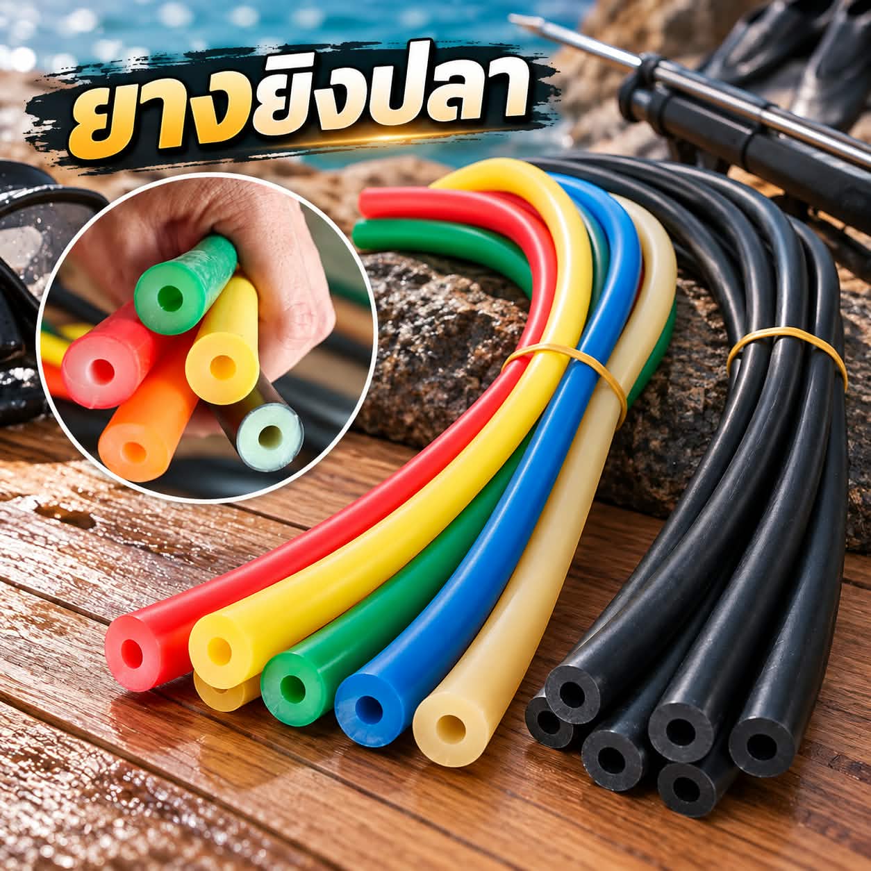 ยางยิงปลา 4x8